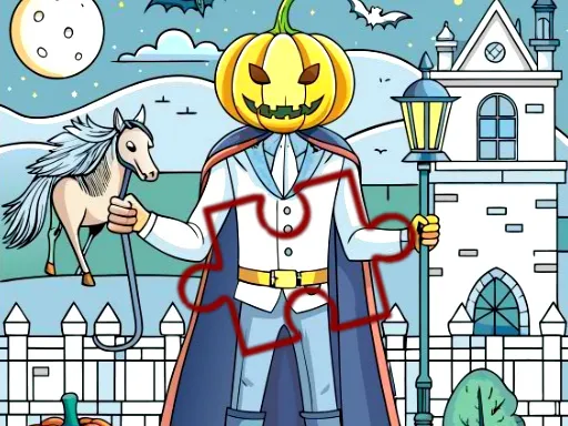 Haunted Puzzle Pieces Jigsaw Game